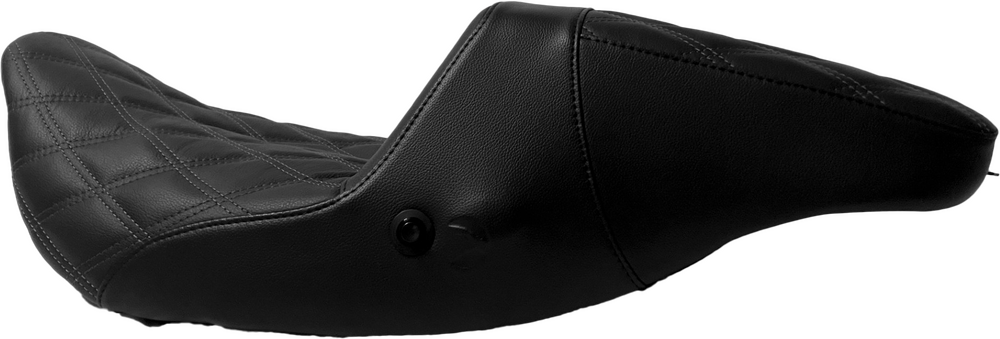 Danny Gray Fastist Pro Air diamond stitch seat for Harley baggers, black leather with detailed stitching, fits 2008-2024 models.