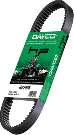Dayco HP ATV belt 220-12004, a durable replacement belt for all-terrain vehicles, shown on a plain background.