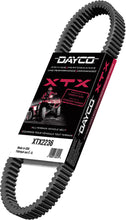 Load image into Gallery viewer, Dayco Xtx UTV Belt 220-32269 showing a durable black belt with branding and detailed texture for off-road vehicle use.