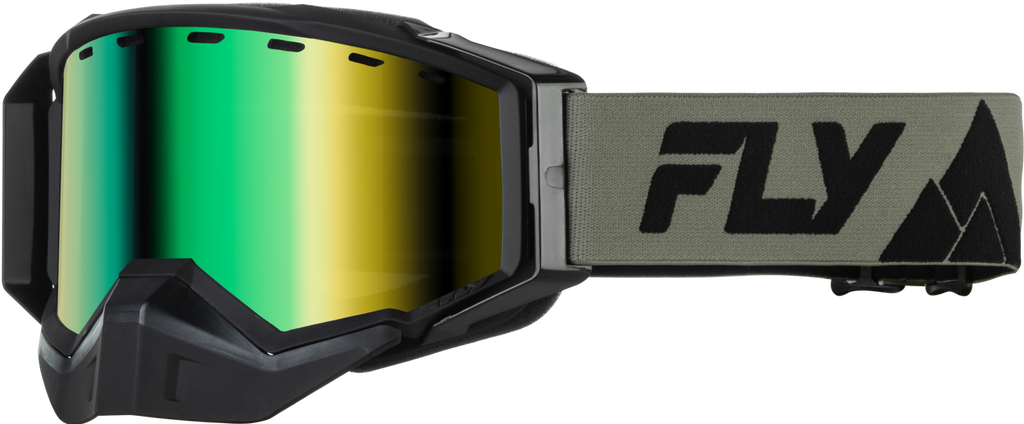 Zone Elite Snw Green W/Green Mirror/Amber Lens