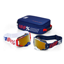 Load image into Gallery viewer, Dual Armega Patriot Pro Pack White/Navy True Gold Mirror