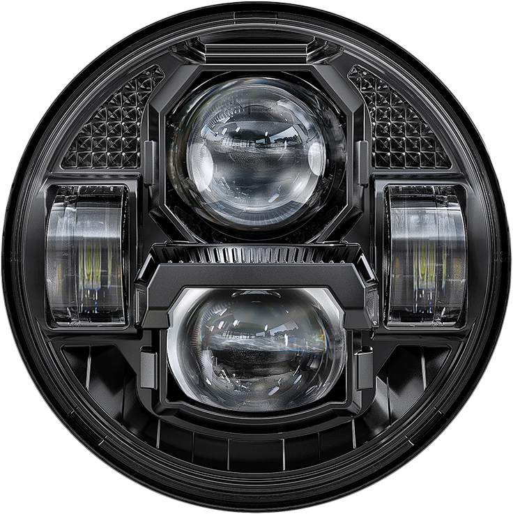 5 3/4" Led Headlight Rugged Ultra View Black