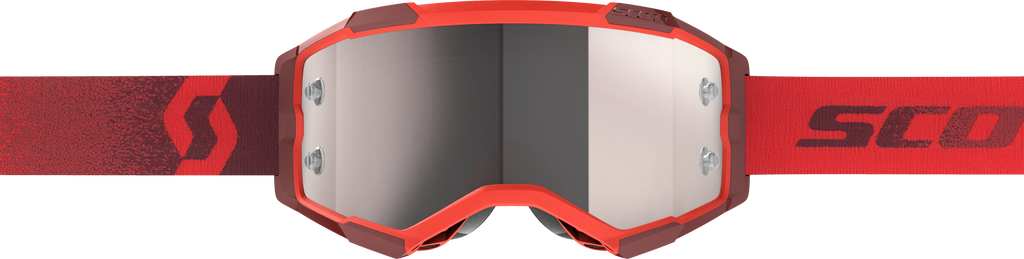 Fury Goggle Red Silver Chrome Works