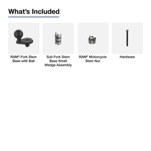Load image into Gallery viewer, Fork Stem Wedge Ball Base Small 12 18mm Holes