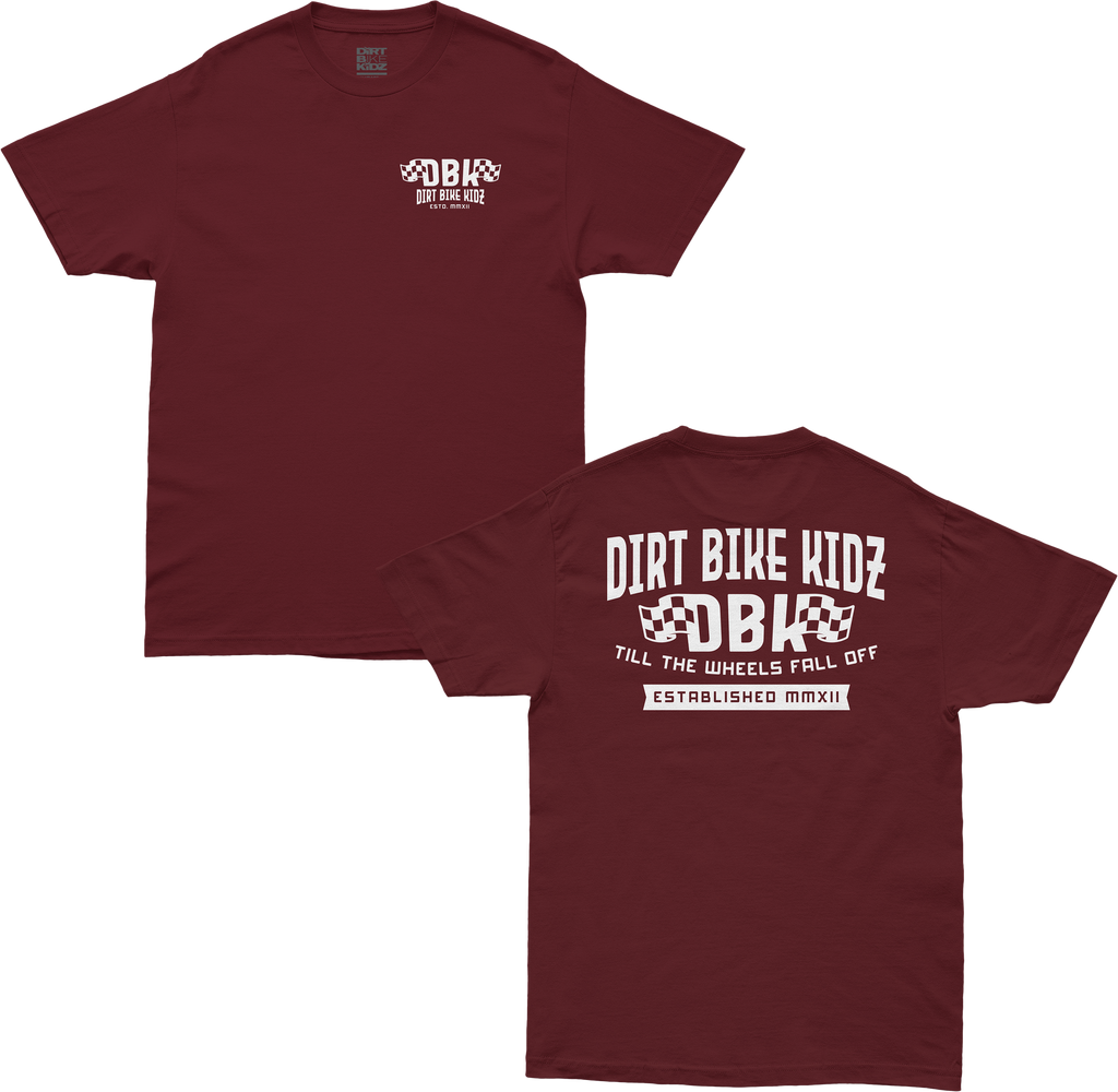 Burgundy DBK Till The End Tee shirt in 2XL size, featuring a casual fit and graphic design on the front.