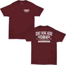 Load image into Gallery viewer, Burgundy DBK Till The End Tee shirt in 2XL size, featuring a casual fit and graphic design on the front.