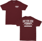 Burgundy DBK Till The End Tee shirt in 2XL size, featuring a casual fit and graphic design on the front.