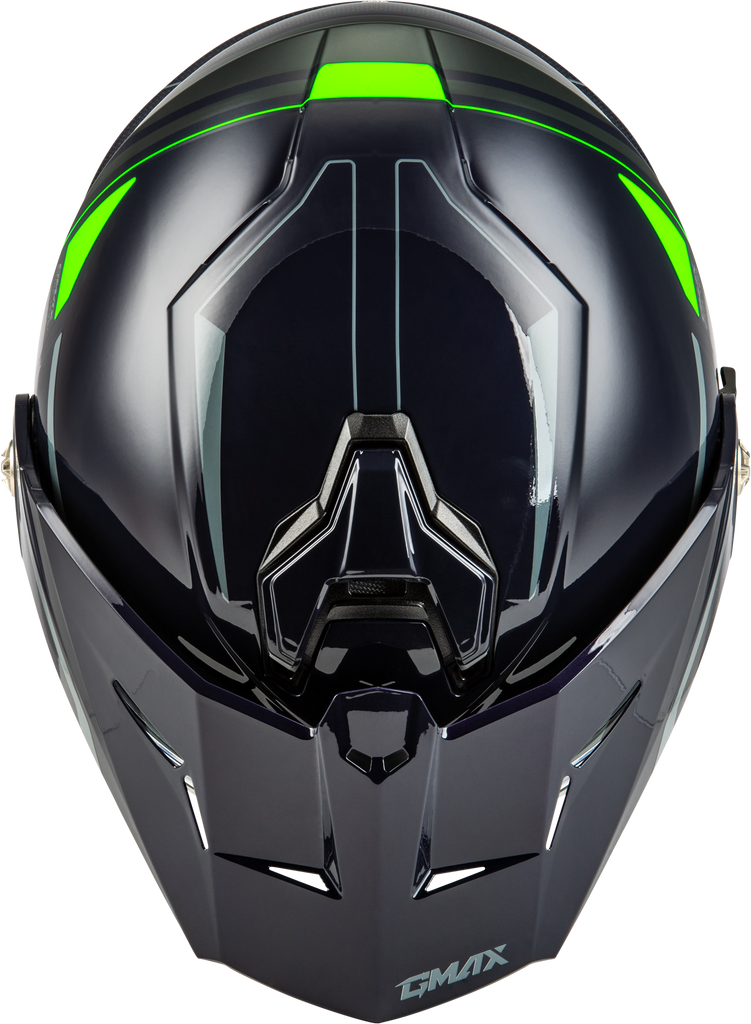 Md 74s Spectre Snow Helmet W/ Elec Shield Grey/Neon Green Xs