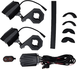 Dual Switchback Led Lights Black Wireless Remote Pr