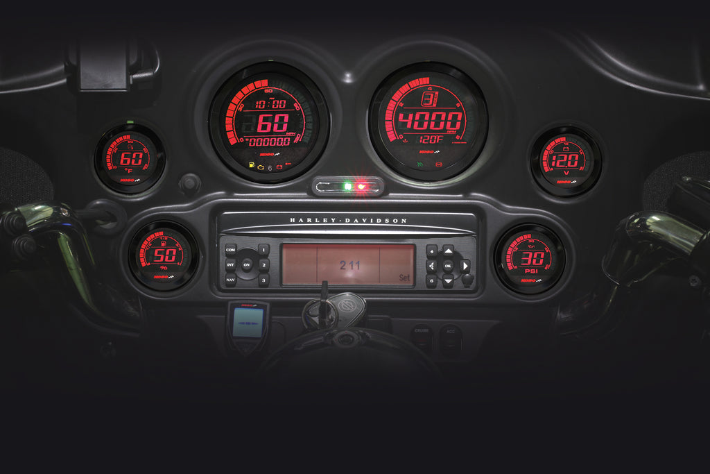 Hd 02 Series Gauge Kit Black Bezel Oil Temp