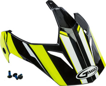 Load image into Gallery viewer, Visor W/Screws Vertical Gm 11 Black/Hi Vis Yellow