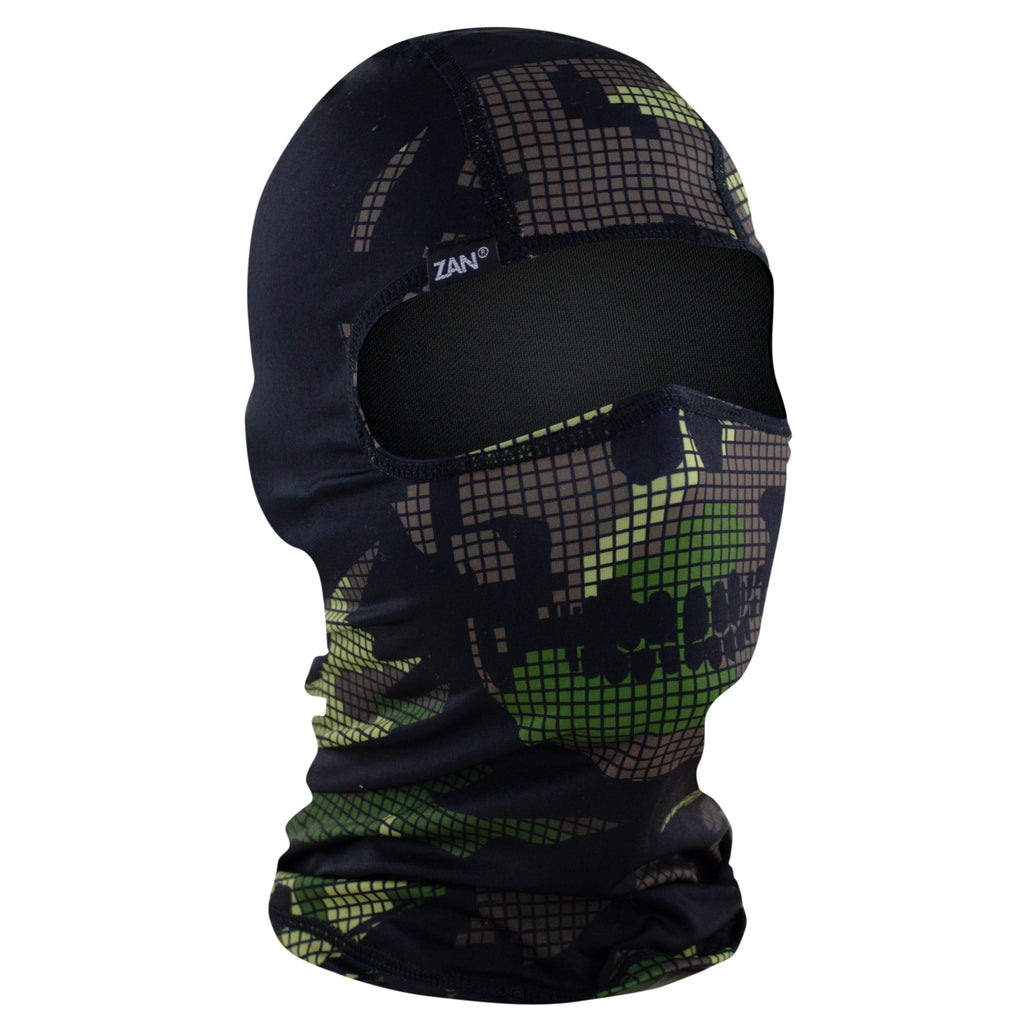 Polyester  Balaclava Digi Woodland Camo Skull