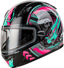 Load image into Gallery viewer, Gm 49y Charge Snow Helmet Black/Pink/Aqua Ym