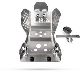 ENDURO ENGINEERING skid plate body cover for off-road motorcycles, made of durable metal to protect engine components.