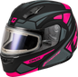 Md 04s Sector Snow Helmet W/ Elec Shield Matte Black/Pink X