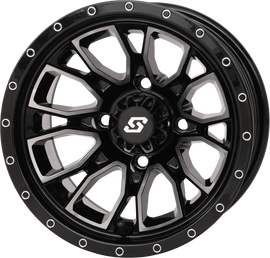 Fusion Wheel  12x7 2+5 4/110 Gloss Blk/Machined