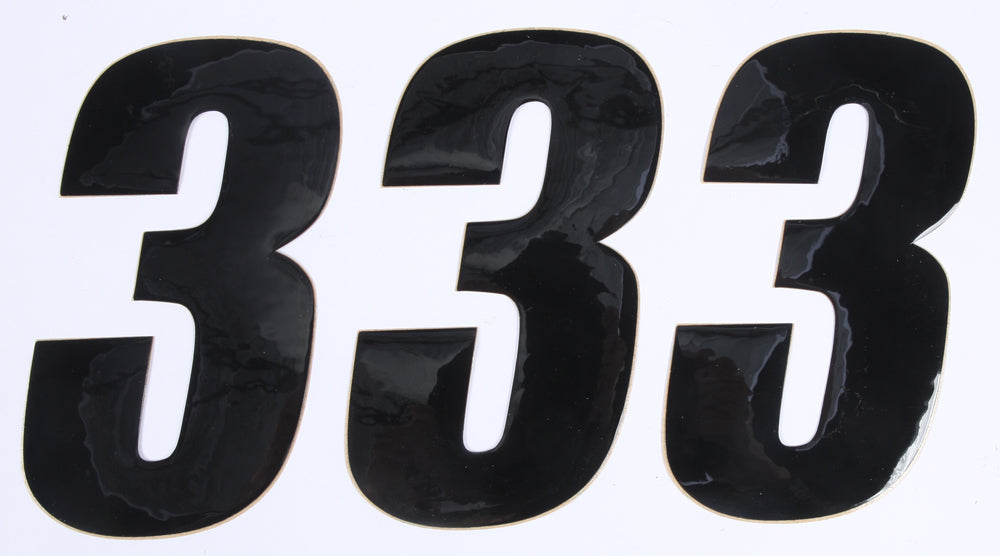 Number 3 Black 6" 3/Pk