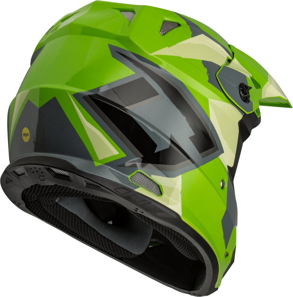 Mx 96s Splinter Helmet Green/Grey/Black Lg