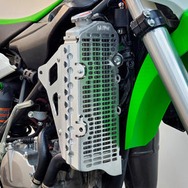 Aluminum radiator guard by DEVOL with durable braces, designed to protect and enhance the appearance of a radiator.
