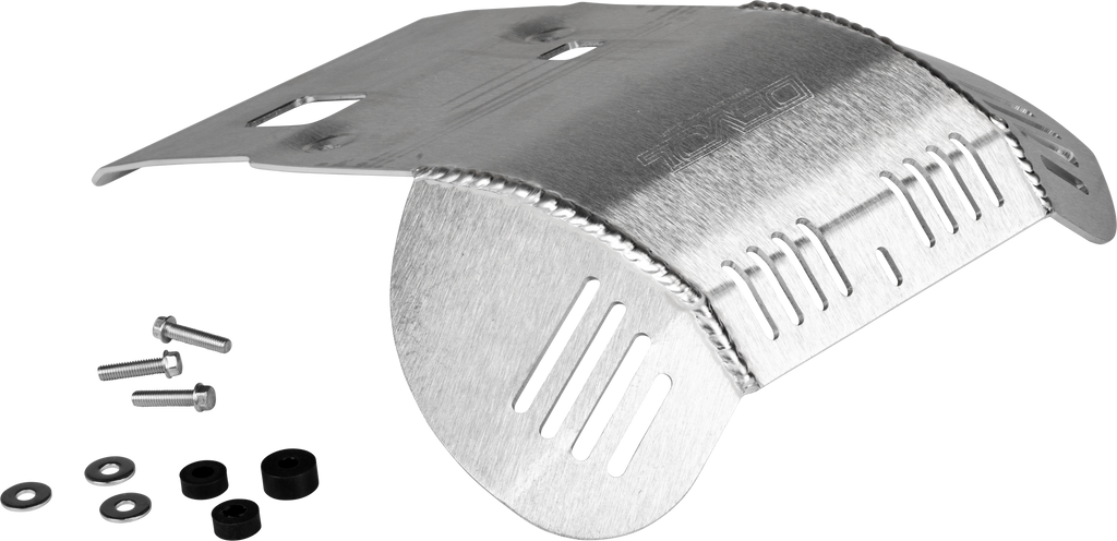 DEVOL skid plate guard for off-road vehicles, made of durable material, providing protection for the underside.