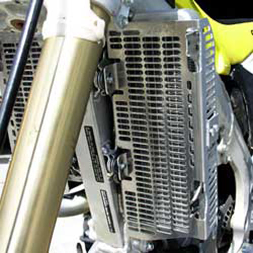 Devol Off Road Aluminum Radiator Guard 60-5411 protecting vehicle's radiator from debris and impacts during off-road driving.