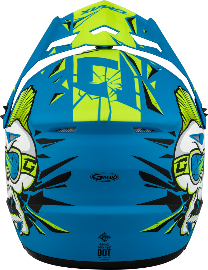 Youth Mx 46y Unstable Helmet Matte Blue/Green Ys