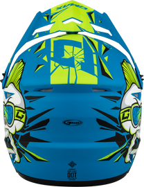 Youth Mx 46y Unstable Helmet Matte Blue/Green Ys