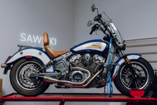 Load image into Gallery viewer, Indian Scout Shorty Brushed Ss W/ Blk End Cap