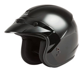 Of 2 Open Face Helmet Black Sm