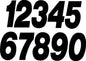Black DIRT DIGITS #1 Super X decals, 7-inch graphics for dirt bike or vehicle, three-piece pack from DIRT DIGITS.