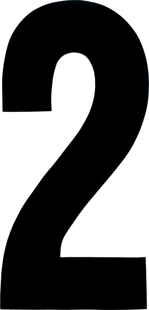 Black DIRT DIGITS #2 4-inch extreme decals, three-piece graphic set for dirt bikes or vehicles.