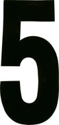 Black Dirt Digits #5 graphic decals, 6-inch extreme digits, 3-pack for dirt bike or motocross graphics, by Dirt Digits.