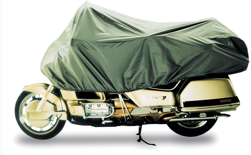 Dowco Legend Traveler storage cover in medium-large size, offering protective outdoor cover for motorcycles or bikes.