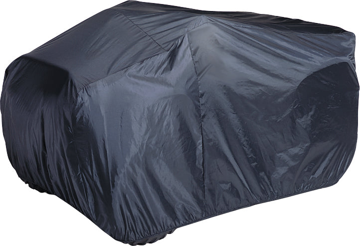 Black Dowco Guardian Storage Cover for 2x size, durable outdoor protection for motorcycles or equipment.