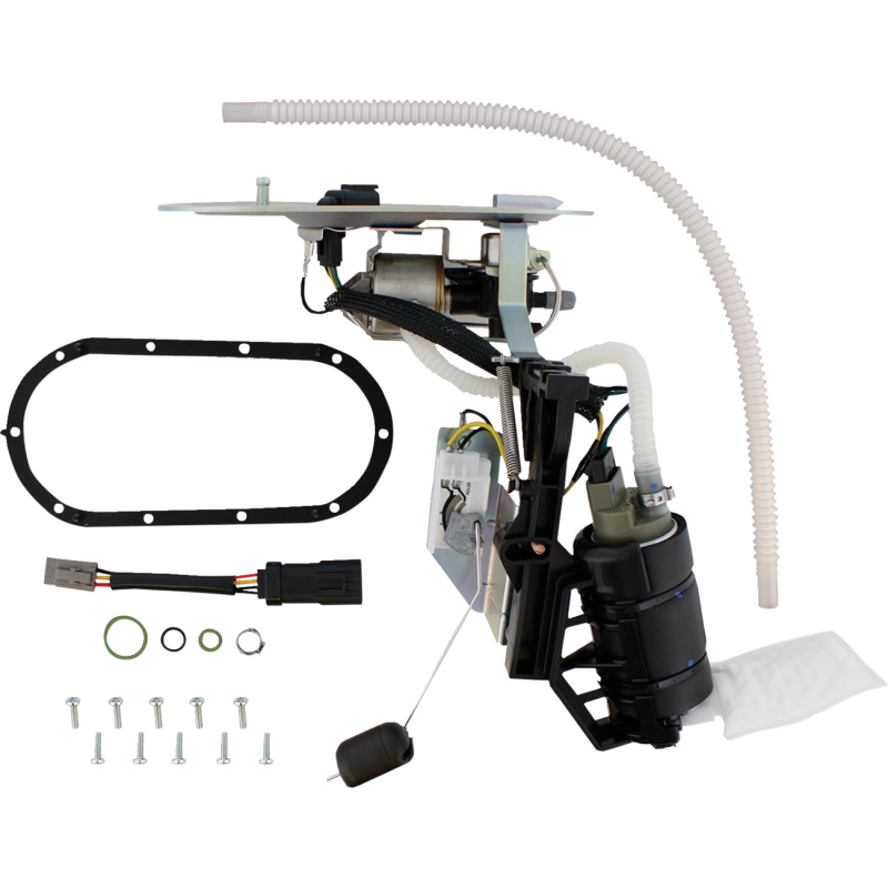 All Balls Drag EFI complete fuel pump assembly for Harley Davidson models, featuring a compact design and durable construction.