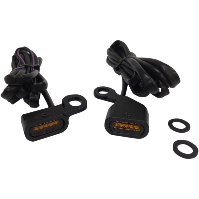 DRAG LED FRONT MINI SIGNALS /MARKER LIGHTS HARLEY DAVIDSON MODELS - The Speed Shop Canada