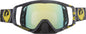 Dragon Vendetta Goggle Rockstar in black and gold with gold ionized lens, showcasing the stylish design and lens detail.