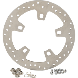 STAINLESS STEEL DRILLED FRONT ROTORS 14-23 HARLEY BAGGERS - The Speed Shop Canada