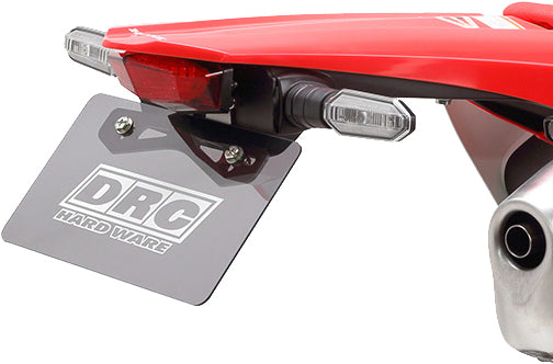 DRC Edge taillight holder kit with red lens for motorcycle illumination, model HON 634-8502R, shown with mounting components