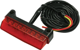 DRC CRF-X taillight with red lens for motorcycle, featuring clear lens housing and durable design.
