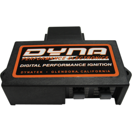DYNATEK 2000TC digital ignition module for Harley models 2004-2006, electrical component with wiring and connectors.