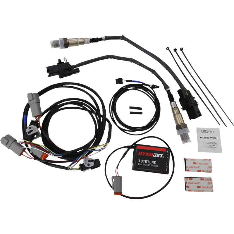 Dynojet Power Vision EFI auto-tune kit for Harley Davidson models, motorcycle tuner device with display and connection ports.