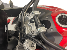 Load image into Gallery viewer, Handlebar Risers Tour W/Ram Ball Silver Tri