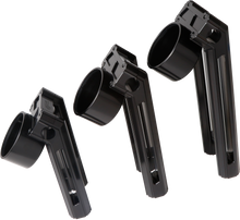 Load image into Gallery viewer, H/D Billet Speedo Mount Black Req Hofmann Risers