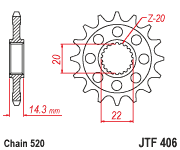 Front Cs Sprocket Steel 16t 520 Bmw