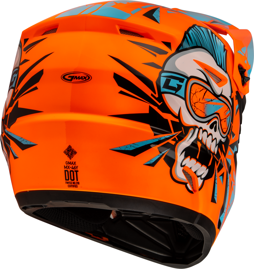 Youth Mx 46y Unstable Helmet Hi Vis Orange/Blue Ys