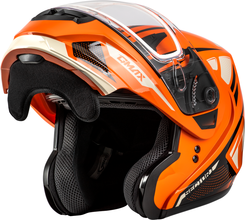 Md 04s Sector Snow Helmet Orange/Black Sm