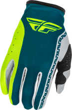 Load image into Gallery viewer, Youth Lite Gloves Grey/Lime/Teal Yl