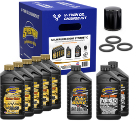 V Twin Full Oil Service Kit M8 Synthetic