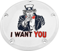 6   M8 Softail Derby Cover Uncle Sam Chrome